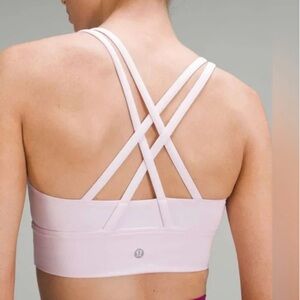 Lululemon Energy Longline Sports Bra Pale Pink, 10